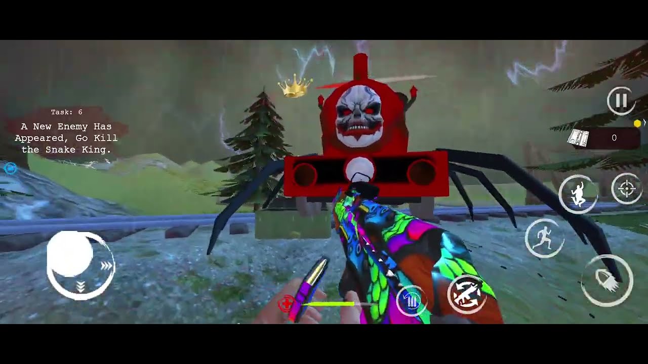 Choo Choo Charles Monster Spider Train #shortslive #horrorgaming @BKiceGaming 