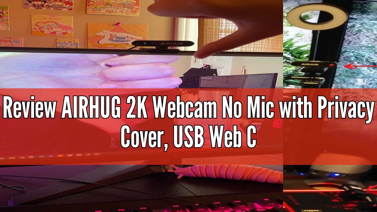 Review AIRHUG 2K Webcam No Mic with Privacy Cover, USB Web Cam for ...