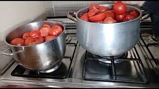 طريقه تخزين الطماطم وعمل معجون الصلصه