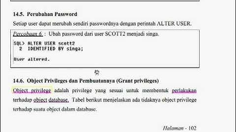 Praktikum Oracle Database 15 - Mengontrol User