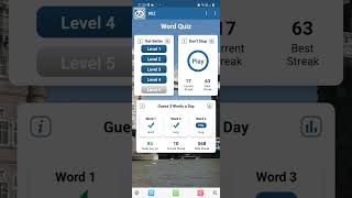 WIZ - Word Quiz - Guess 3 English Words a Day #6-11 #games #wordpuzzlegame #wordgames