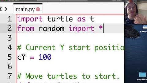 python tutorial: turtle racing video 2