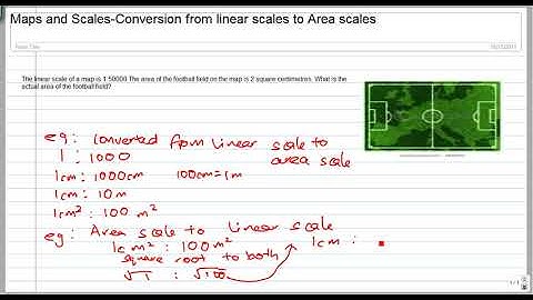 Maps & Scales : Conversion From Linear Scales To Area scales