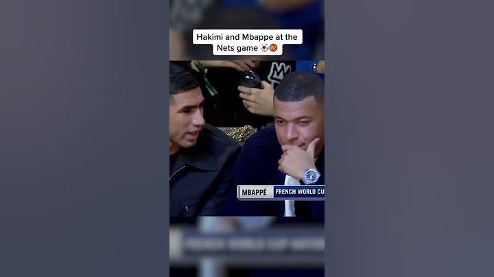 Kylian Mbappe and Achraf Hakimi take in an NBA game 💪 #shorts
