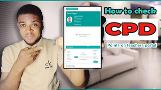 How to check CPD point on teachers portal.