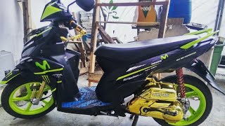 Modifikasi Mio Z Terbaru Warna Hitam Hijau Stabilo