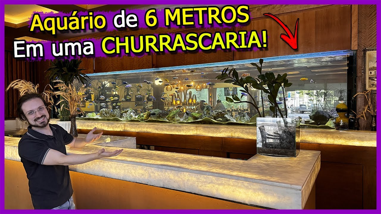Visitei um Aquário de 6 METROS em uma Churrascaria FAMOSA!