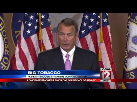 Video: John Boehner saņem jaunu darbu tabakas uzņēmumā Reynolds American