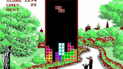 Tetris (1987) by Spectrum HoloByte Gameplay