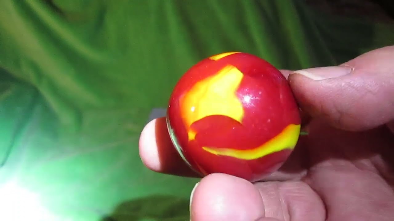 Ketchup & Mustard Toe Breaker Marble Review - Red & Yellow -  Timmys10again Toys and more