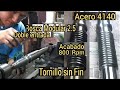 #TorneriaMecánica#35 ----  Mecanizado de Tornillo Sin Fin doble entrada ----  Rosca Modular