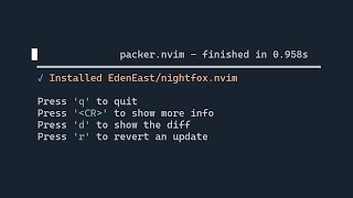 Managing Neovim plugins with Packer