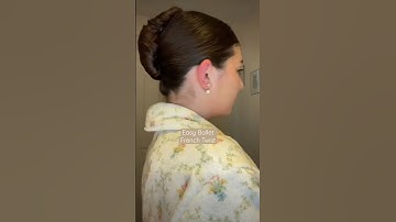 French Twist Ballet Hairstyle, Easy Long Hair #ballet #Shorts #Ballerina