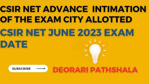 CSIR NET City Allotment | CSIR NET Exam Date Out! | by Pinki Deorari