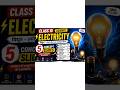 ⚡ Class 10 Electricity Chapter in 5 Slides | Full Revision 🔥 | CBSE / Bihar Board #Shorts