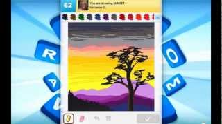 Draw Something Let's Play - Sunset on a tablet (HD) screenshot 4