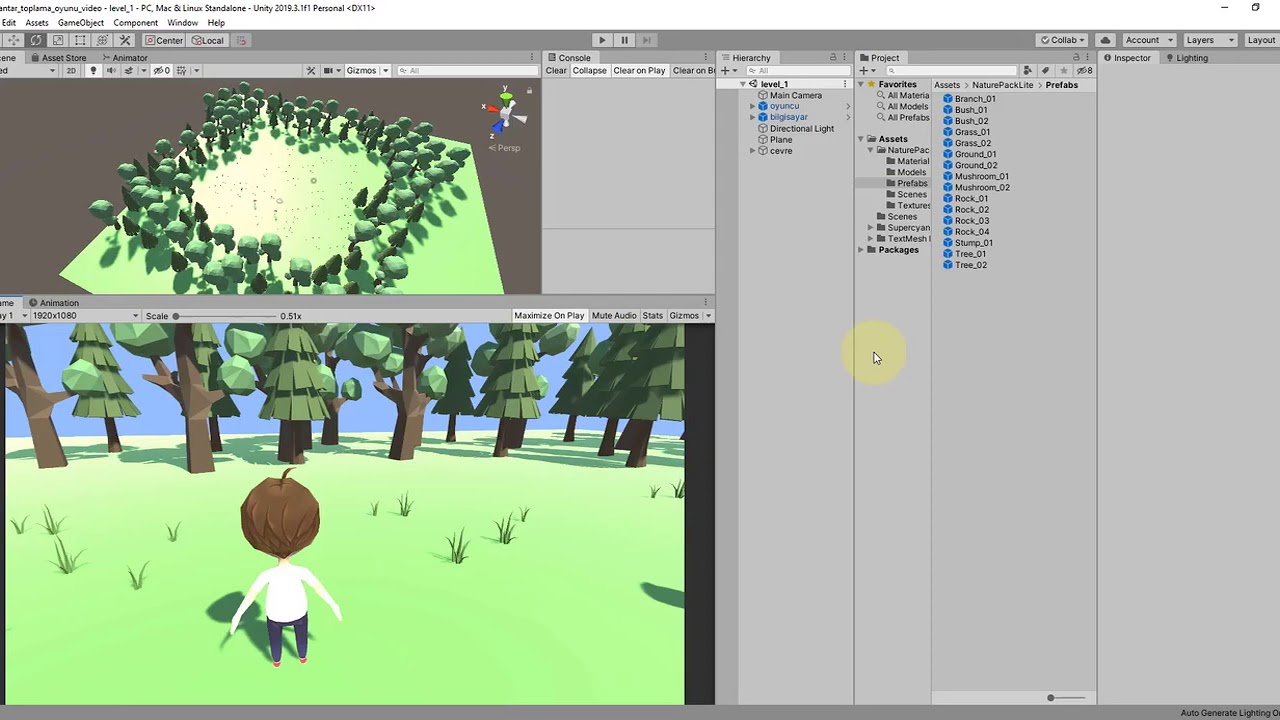 Mantar Toplama Oyunu UNITY 3D 01 yayınları - YouTube