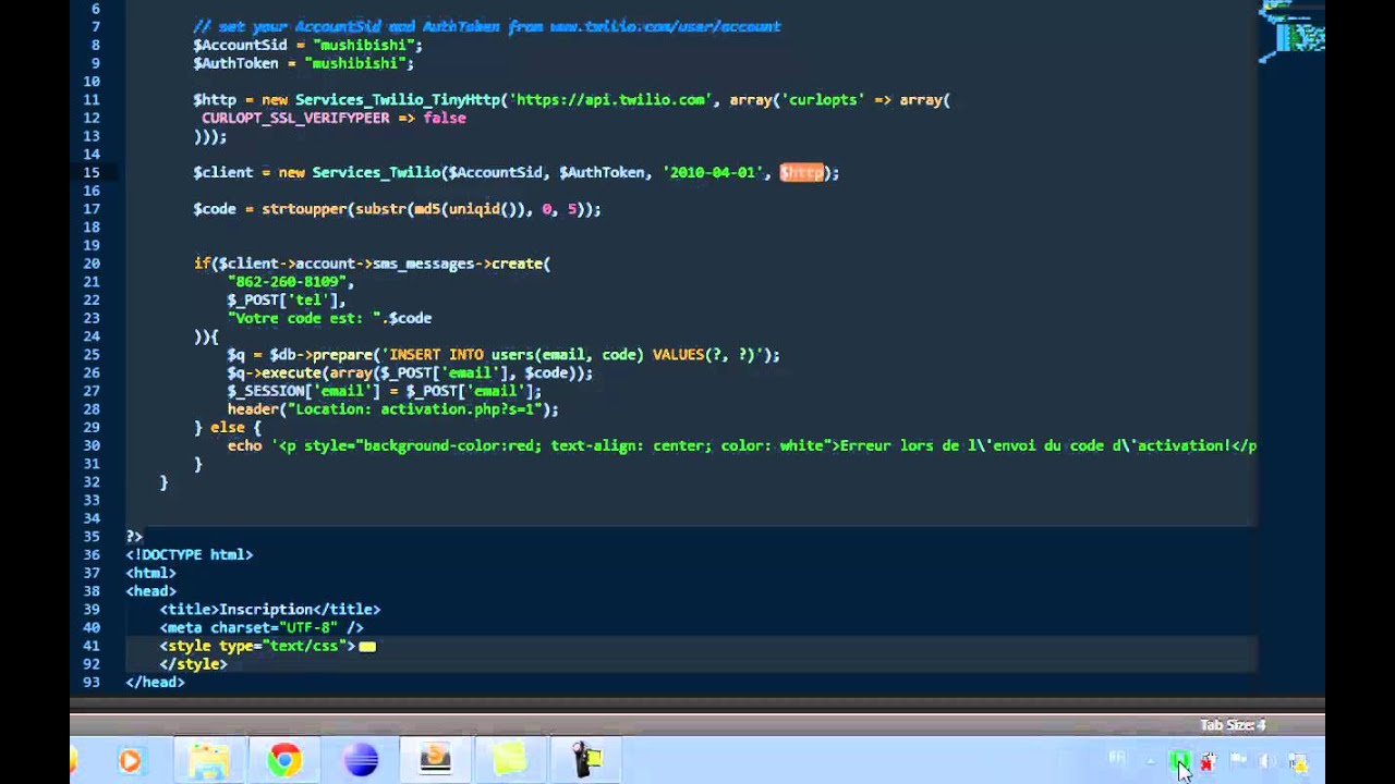 3 - CREER UN SYSTEME D'INSCRIPTION + CODE D'ACTIVATION PAR SMS POUR ...