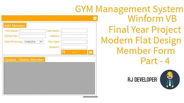 GYM Management System | Final Year project | Modern Flat UI Design  Part -4