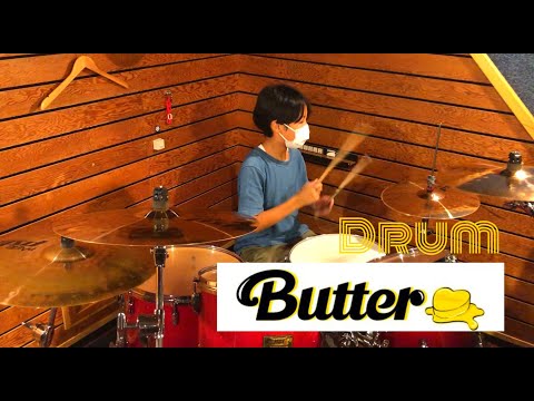 ドラム「Butter」BTS 叩いてみた 小学生