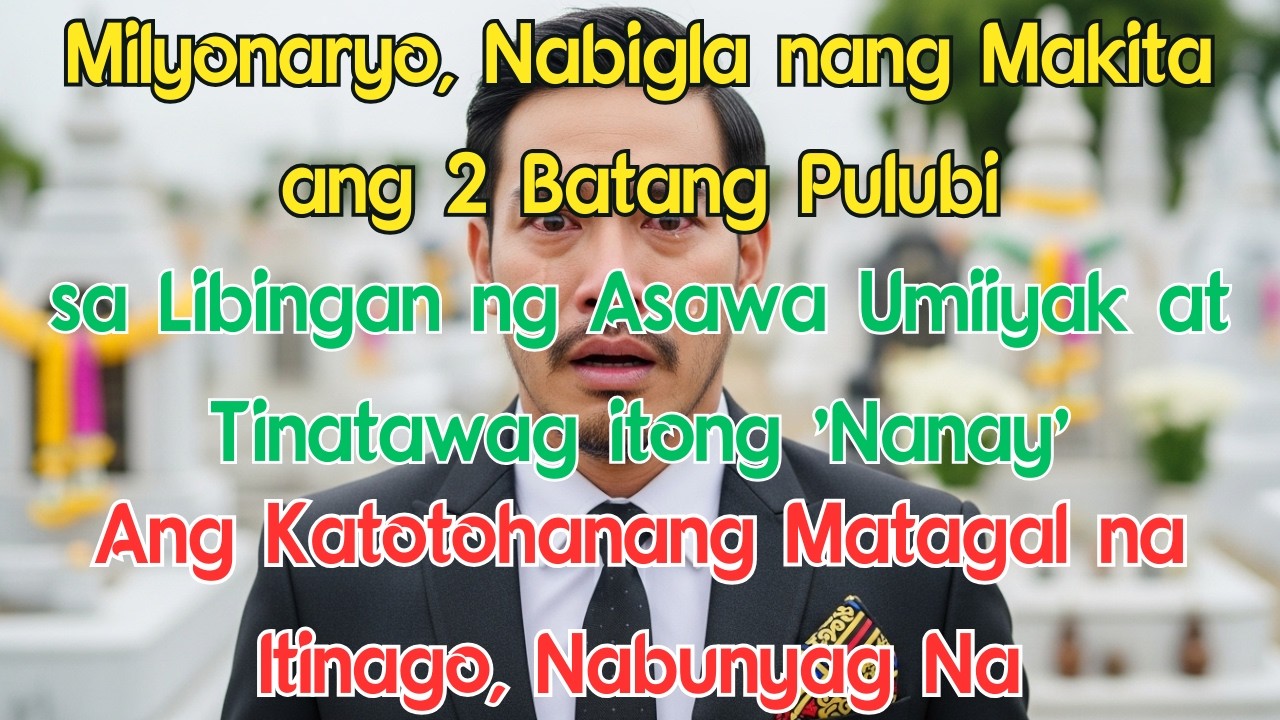 Milyonaryo, Nabigla nang Makita ang 2 Batang Pulubi sa Libingan ng Asawa Umiiyak at Tinatawag itong
