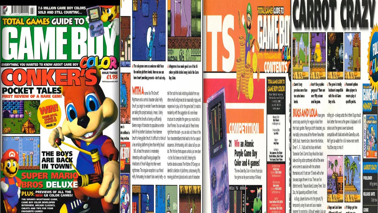 SAVE RETRO MAGAZINES FROM OBLIVION ATTRACT MODE ISSUE 3 TOTAL GAMES GUIDE TO GAMEBOY COLOR 1998