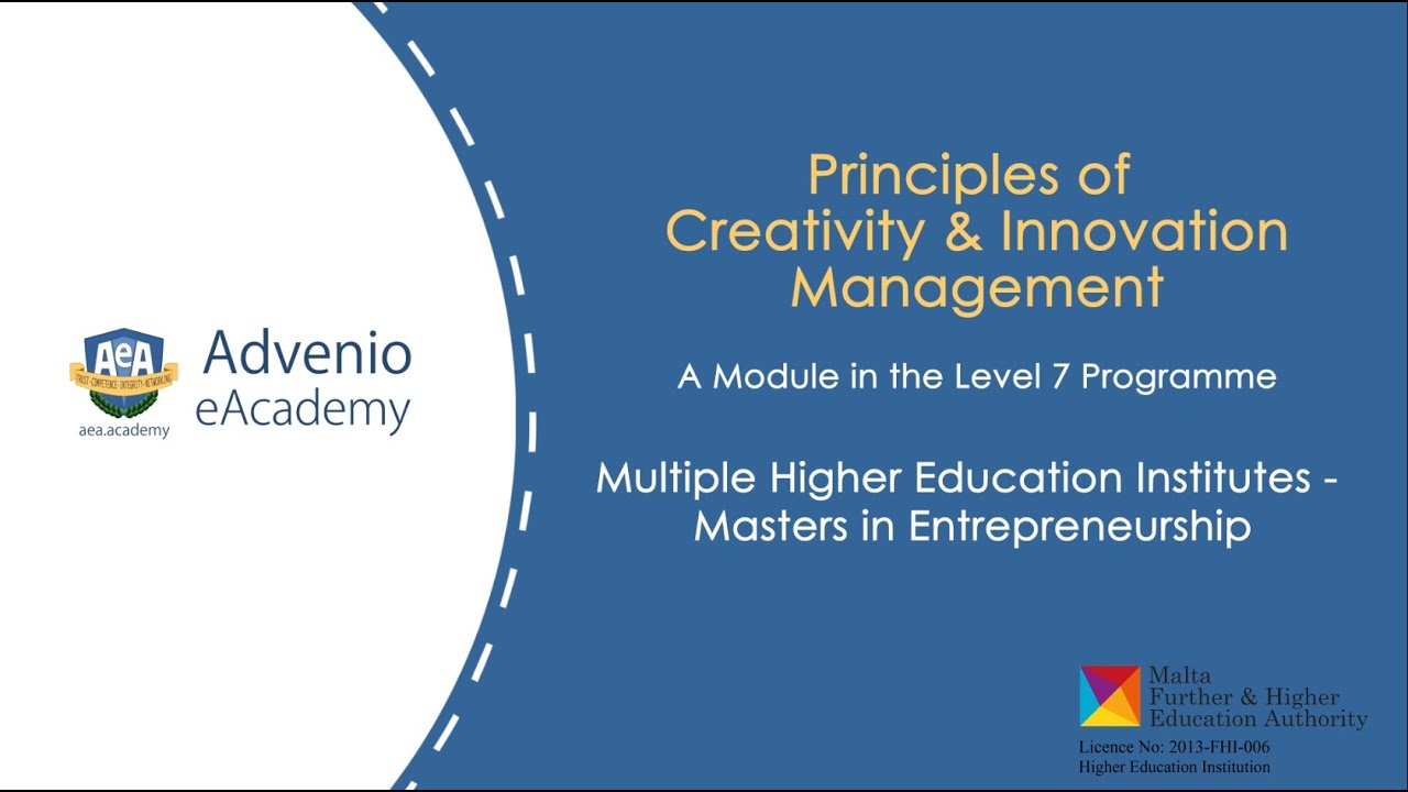 Creativity & Innovation Management for SMEs - ONLINE COURSE PROMO