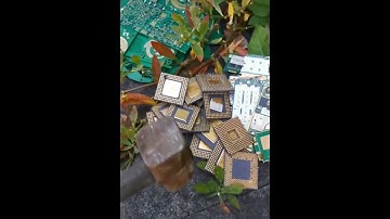 Recycle gold from CPU old Computer to recover #gold #shorts #goldrecycling