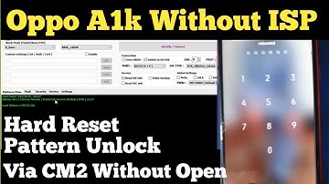Oppo A1K CPH1923 Hard Reset | Pattern Unlock | Remove password Via CM2
