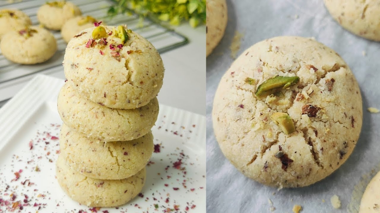 Rose Coconut Nankhatai Recipe| न ओवन,न अंडा, बेकरी जैसी नान खटाई/नानखटाई रेसिपी| Eggless NanKhatai