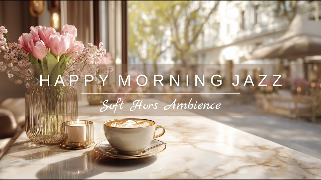 Luxury Spring Cafe Ambience ☕ Smooth Jazz Music | Cozy Morning Coffee Vibes by the Window