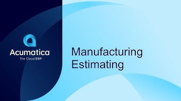 Manufacturing Estimating