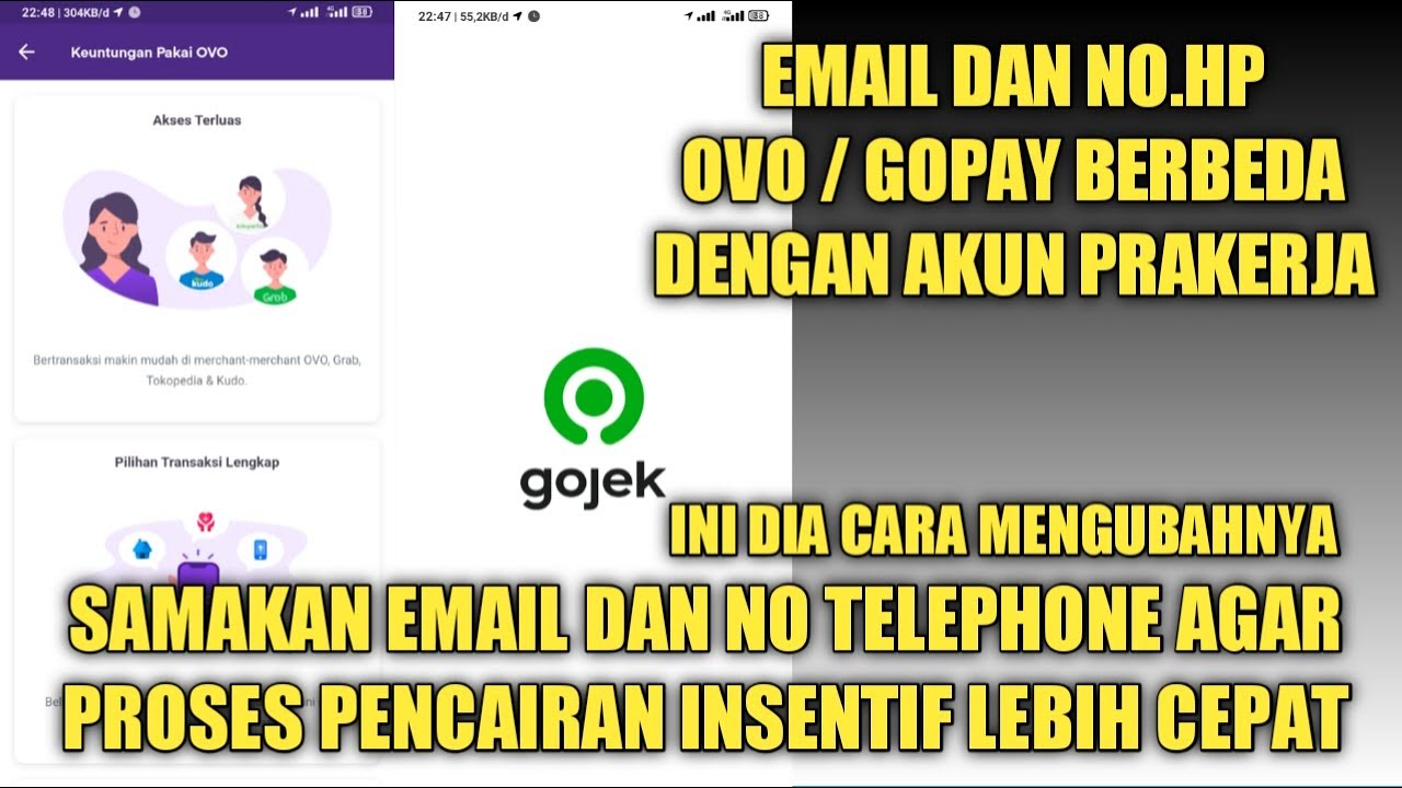 Cara Mengubah Email Dan No Telepon Ovo Gopay Dengan Prakerja Youtube