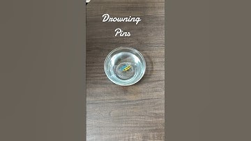 📌💧 Drowning Pins – Surface Tension Trick! #funactivities #experiment #science #kids