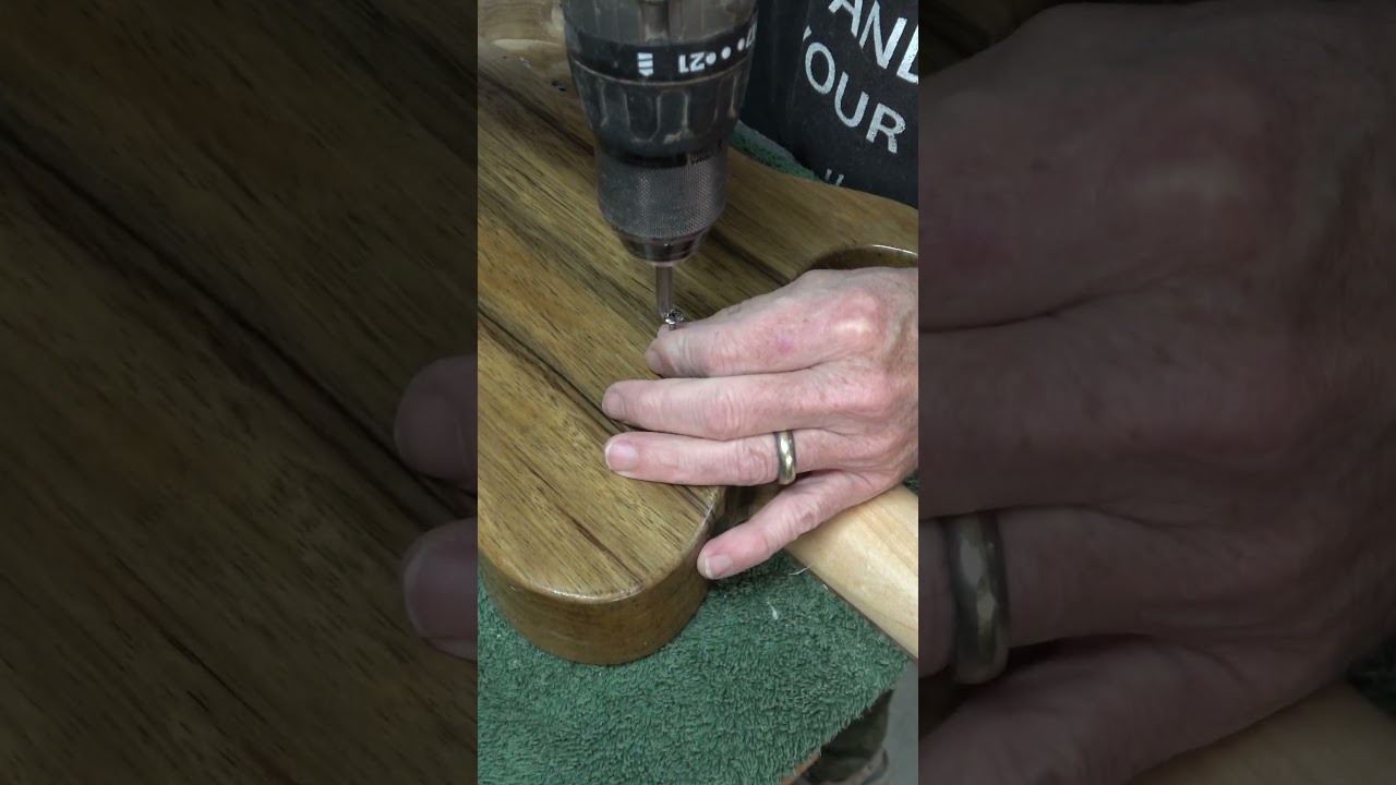 Installing A Bolt In Guitar Neck #guitar #guitarcraft #luthier