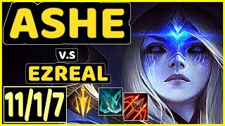 DOUBLELIFT (ASHE) vs EZREAL - 11/1/7 KDA BOTTOM ADC CHALLENGER GAMEPLAY - NA