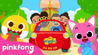 in the big red car we like to ride nursery rhymes for kids pinkfong official x the wiggles