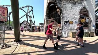 Thorpe Park - Virtual Walk - Tidal Wave, Storm Surge, The Swarm - May Heatwave 2026 | kittikoko