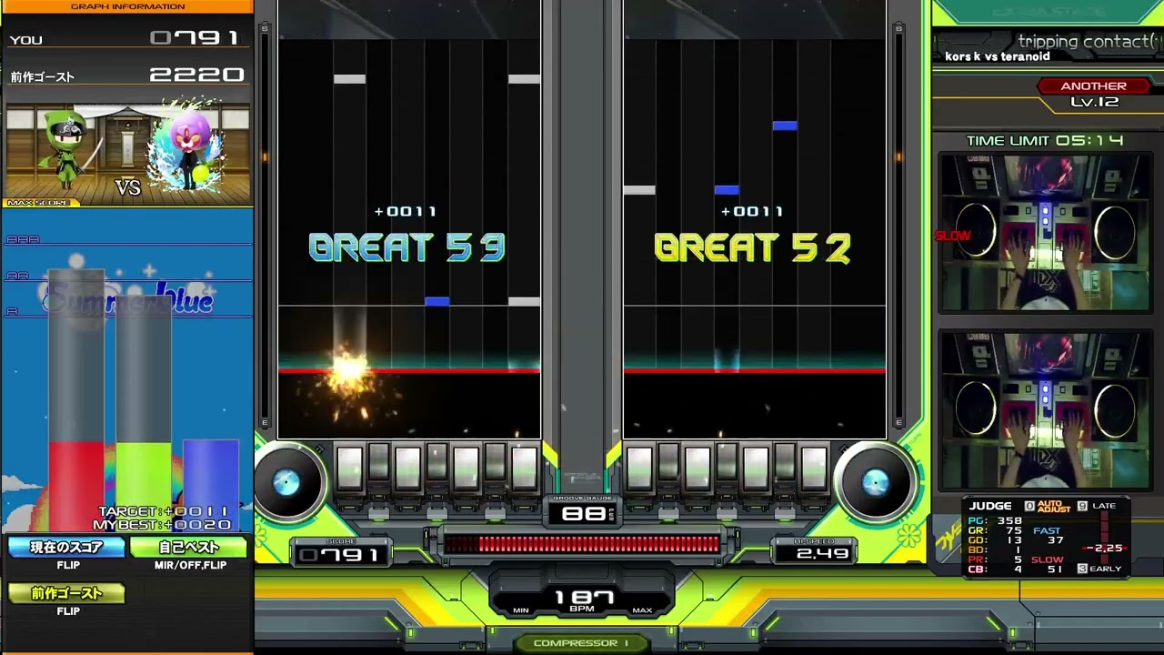 beatmania IIDX】tripping contact(teranoid&MC Natsack Remix) / kors