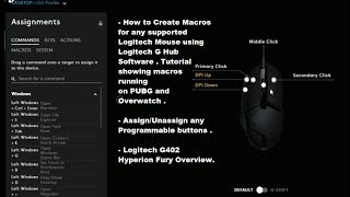 2019 How to Create Macros using Logitech GHUB Software