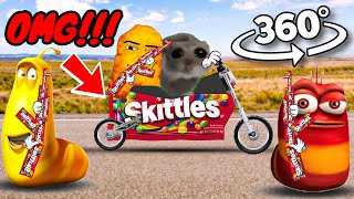 360º VR Skittles meme Sad Hamster and Red larva| Bandito