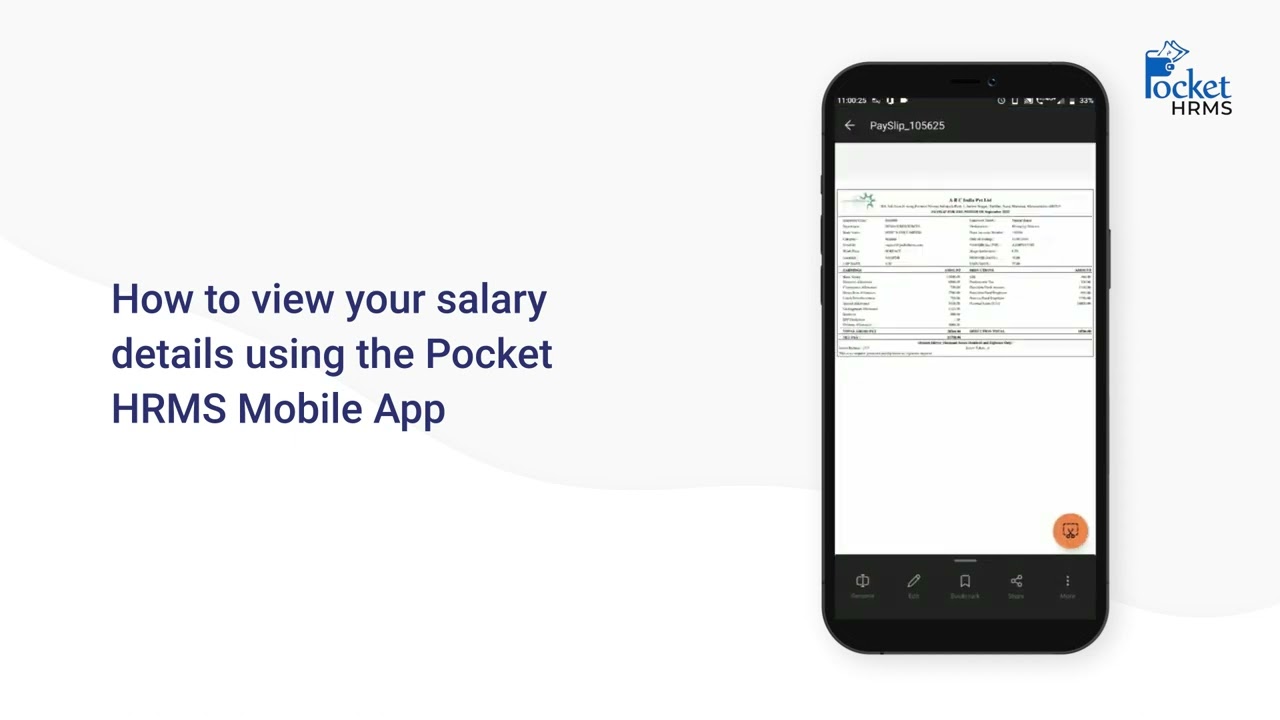 How to view your salary details using the Pocket HRMS Mobile App