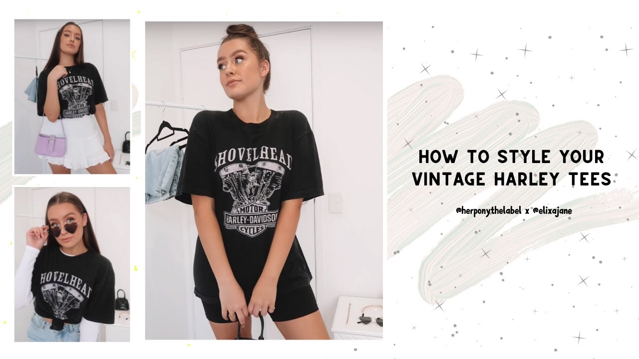 How to Style Your Vintage Harley Tees For A Cute + Casual Day Look