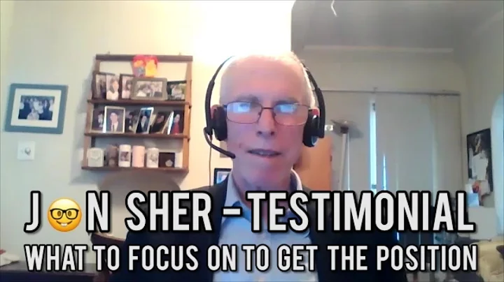 Jon Sher Testimonial  What To Focus On To Get The ...