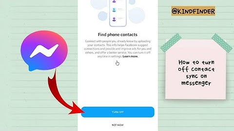 How to turn off contacts sync on messenger