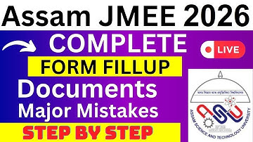 Assam JMEE 2026 Application Form - Assam JMEE Registration 2026| How To Fill Assam JMEE 2026 Form