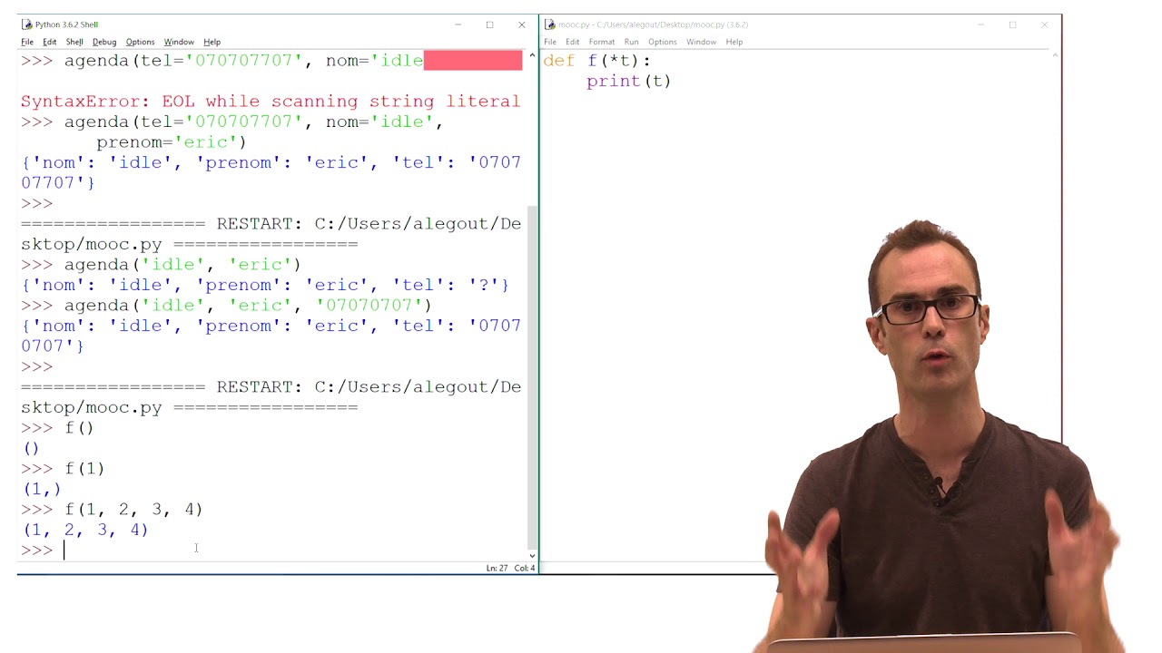 4.6 Passage d'arguments et appel de fonctions - YouTube