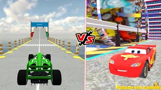 Splashy Superhero Lightning McQueen Stunt VS Formula Car GT Racing - Android Gameplay [HD] screenshot 2