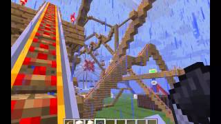Parque de atracciones minecraft montaña rusa screenshot 3