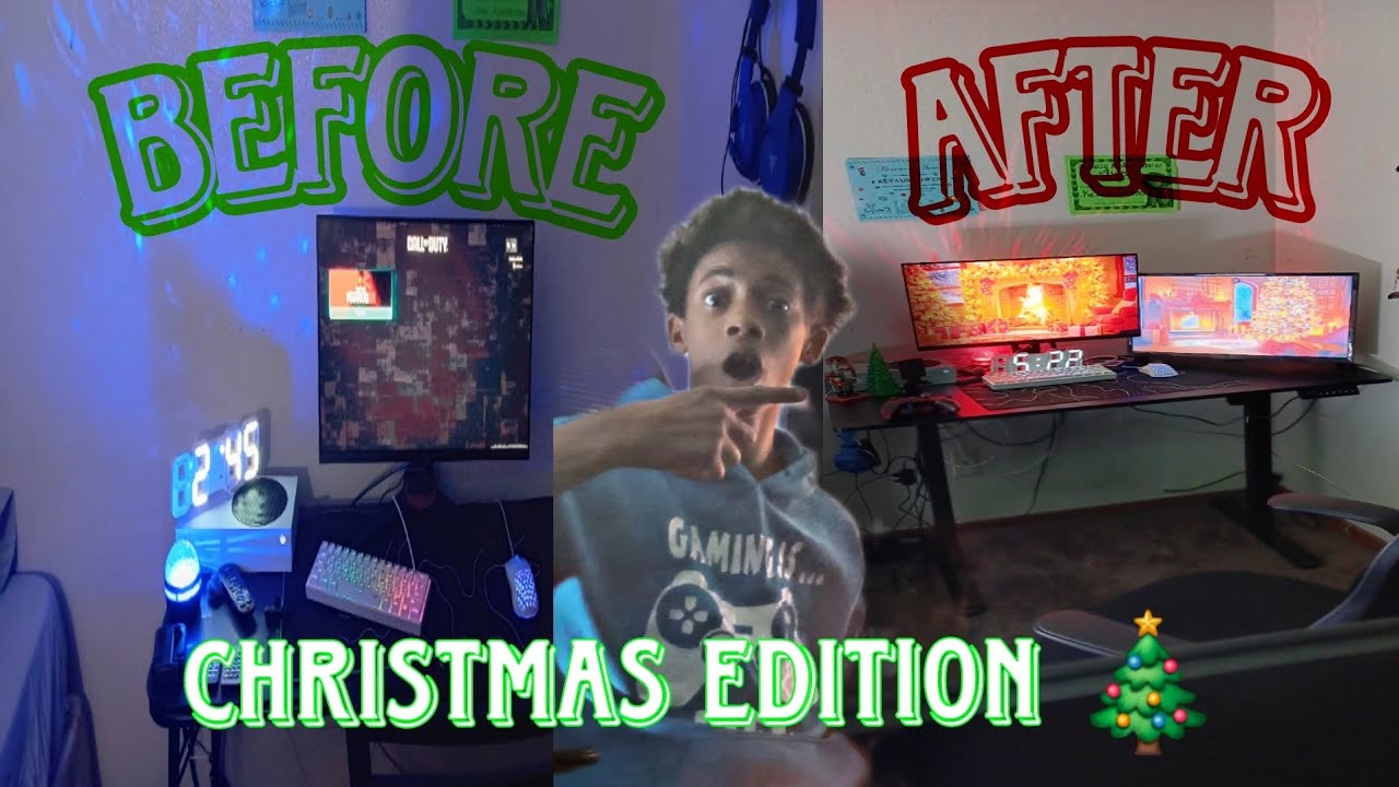 Transforming My DIRTY Setup Into My DREAM Gaming Setup! (Christmas ...